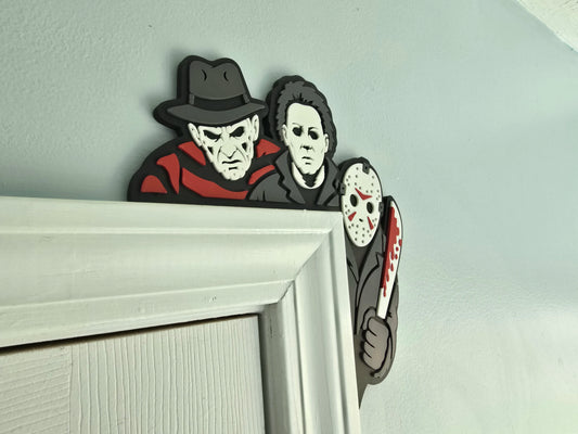 Horror legendák ajtó dekoráció