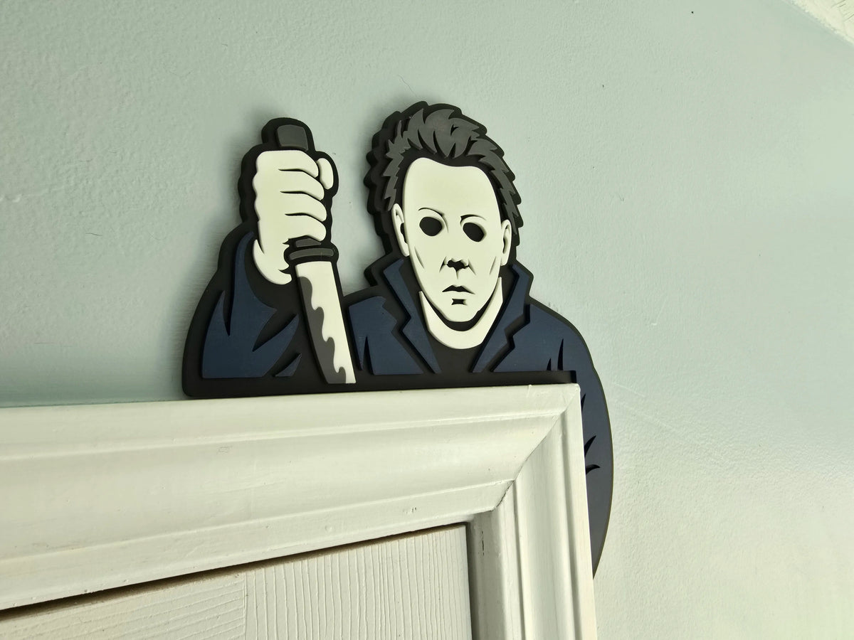 Michael Myers ajtó dekoráció