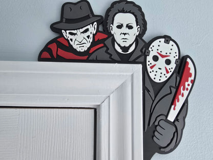 Horror legendák ajtó dekoráció