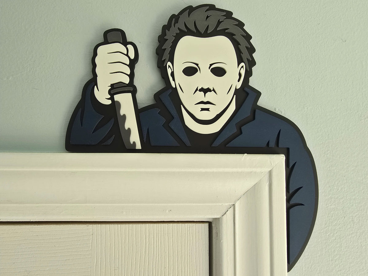 Michael Myers ajtó dekoráció